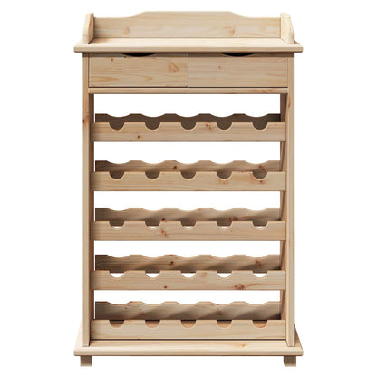 Weinregal Braun 90 x 60 x 30 cm Solides Kiefernholz
