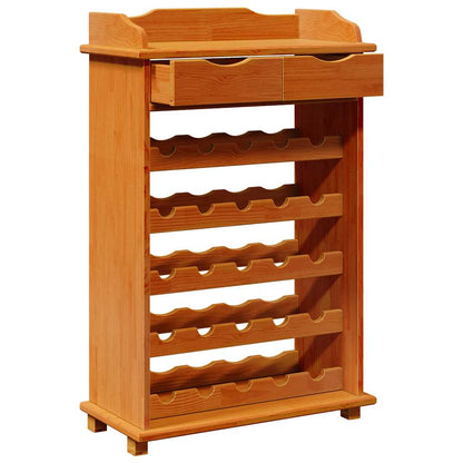 Weinregal Braun 90 x 60 x 30 cm Massivholz Kiefer