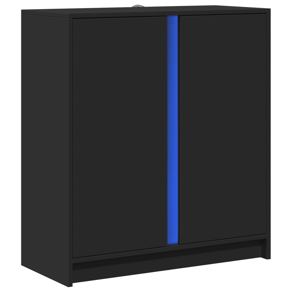 LED-Sideboard Schwarz 77x34x85 cm Holzwerkstoff