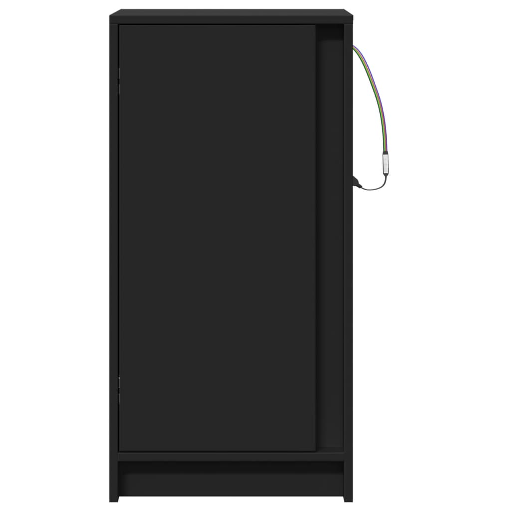 LED-Sideboard Schwarz 42,5x34x85 cm Holzwerkstoff