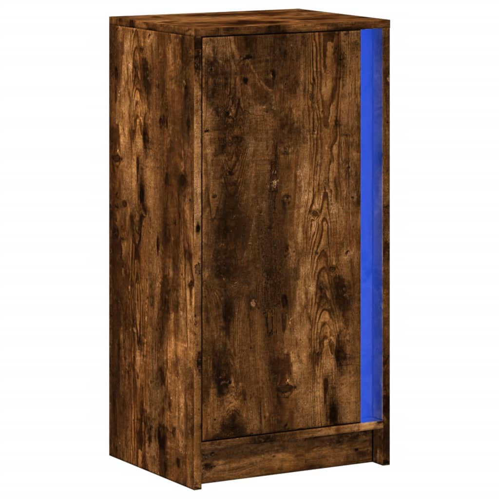 LED-Sideboard Räuchereiche 42,5x34x85 cm Holzwerkstoff