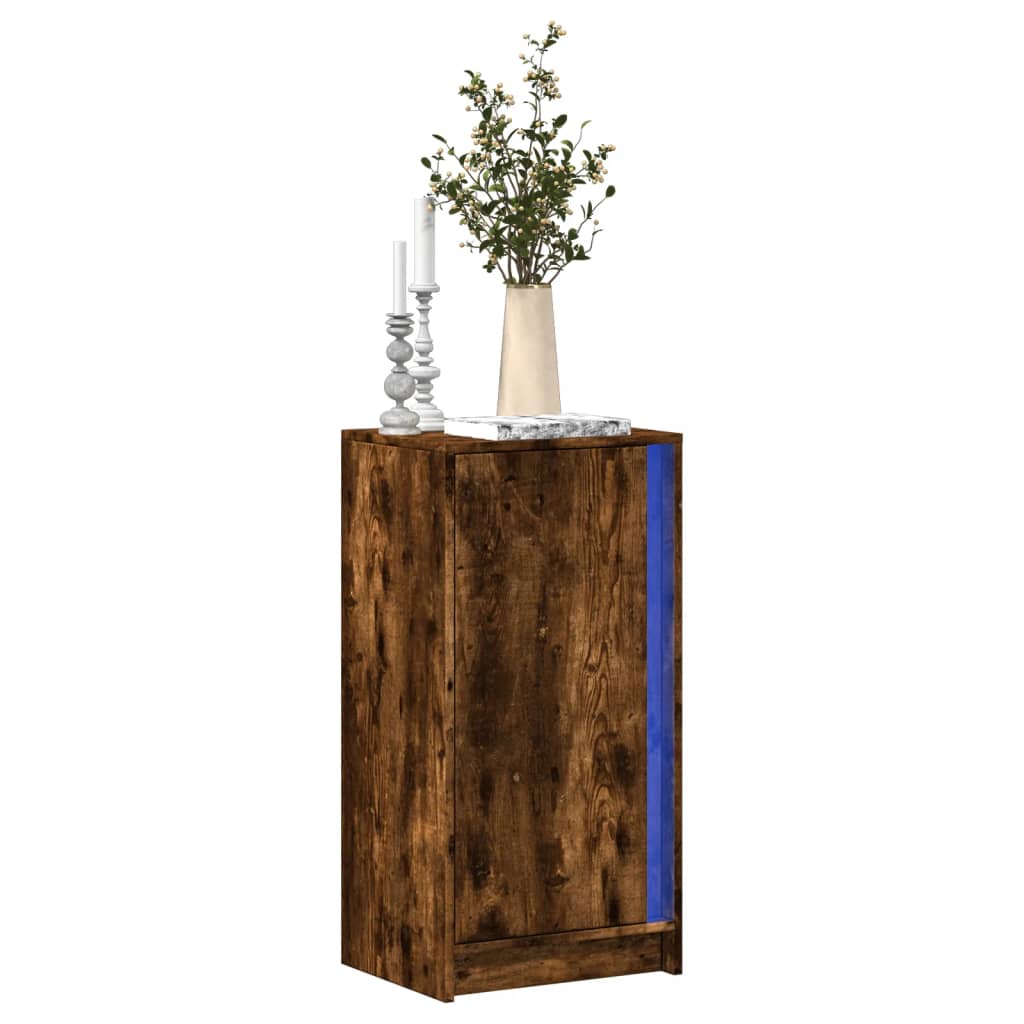 LED-Sideboard Räuchereiche 42,5x34x85 cm Holzwerkstoff