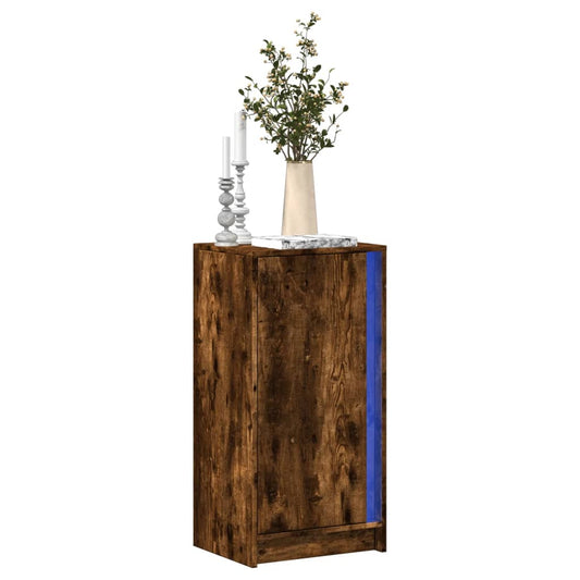 LED-Sideboard Räuchereiche 42,5x34x85 cm Holzwerkstoff