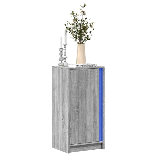 LED-Sideboard Grau Sonoma 42,5x34x85 cm Holzwerkstoff