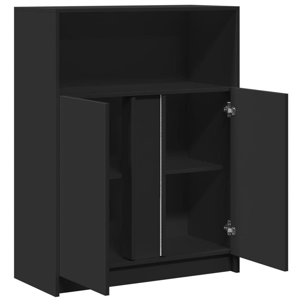 LED-Sideboard Schwarz 77x34x100 cm Holzwerkstoff