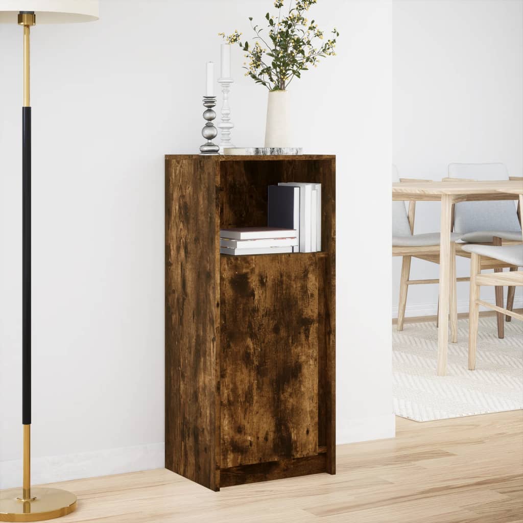 LED-Sideboard Räuchereiche 42,5x34x100 cm Holzwerkstoff