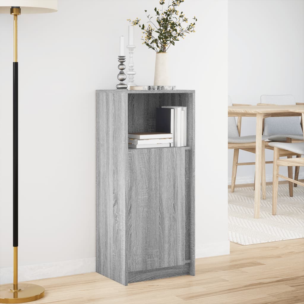 LED-Sideboard Grau Sonoma 42,5x34x100 cm Holzwerkstoff