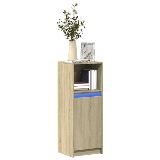 LED-Sideboard Sonoma-Eiche 38x34x100 cm Holzwerkstoff