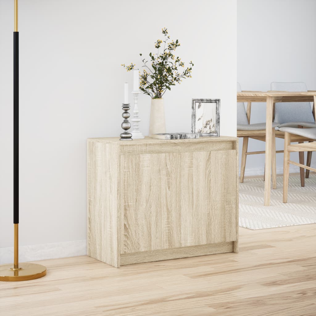 LED-Sideboard Sonoma-Eiche 72x34x61 cm Holzwerkstoff