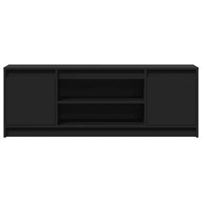TV-Schrank mit LED-Beleuchtung Schwarz 139,5x34x50 cm