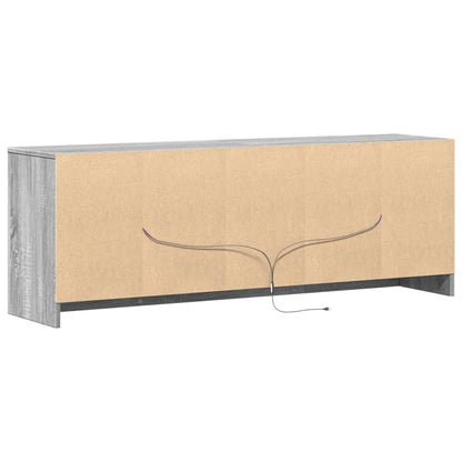 TV-Schrank mit LED-Beleuchtung Grau Sonoma 139,5x34x50 cm