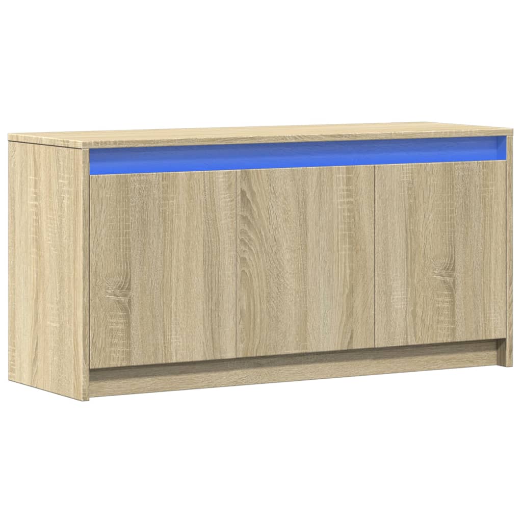 TV-Schrank mit LED-Beleuchtung Sonoma-Eiche 100x34x50 cm