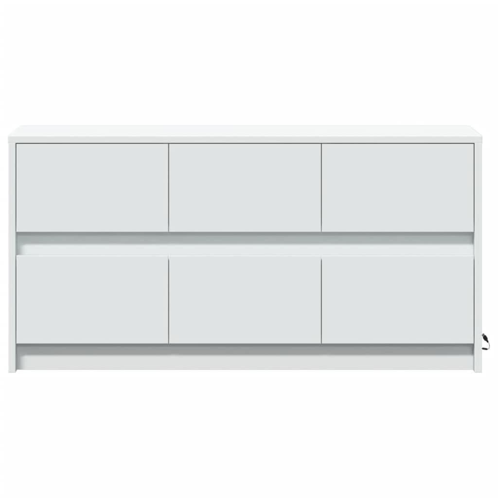 TV-Schrank mit LED-Beleuchtung Weiß 100x34x50 cm Holzwerkstoff