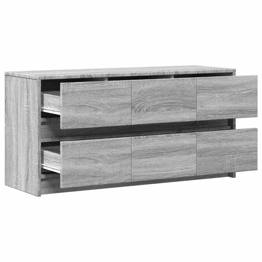 TV-Schrank mit LED-Beleuchtung Grau Sonoma 100x34x50 cm