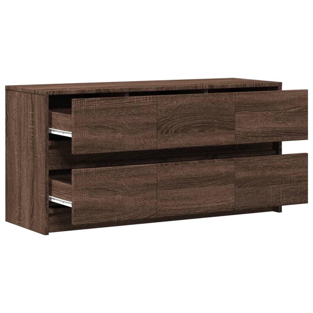 TV-Schrank mit LED-Beleuchtung Braun Eichen-Optik 100x34x50 cm