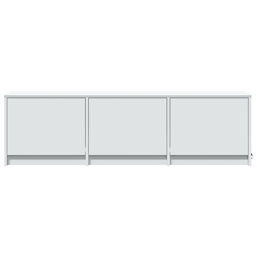 TV-Schrank mit LED-Beleuchtung Weiß 140x34x40 cm Holzwerkstoff