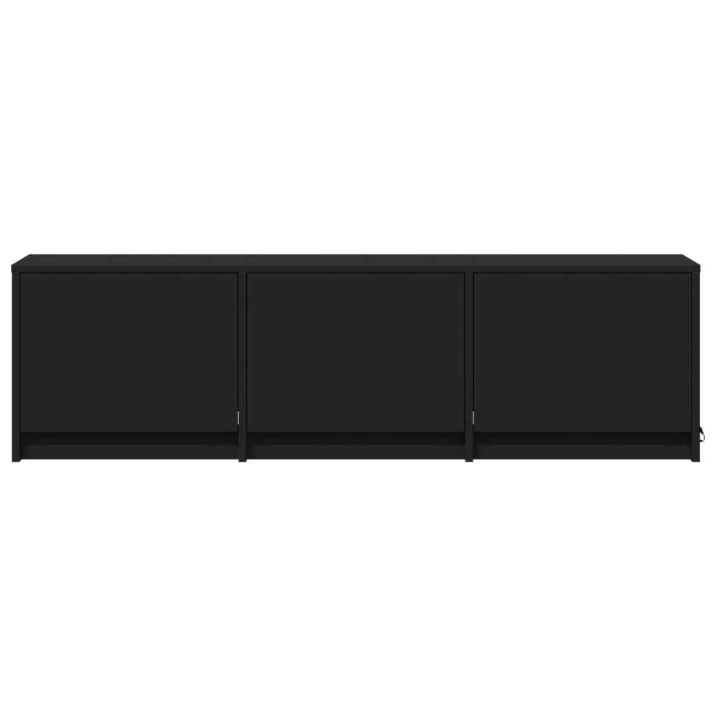 TV-Schrank LED Schwarz 140x34x40 cm Holzwerkstoff