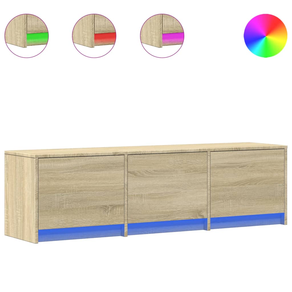 TV-Schrank LED Sonoma-Eiche 140x34x40 cm Holzwerkstoff