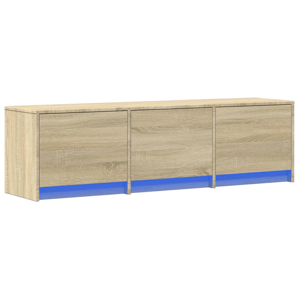 TV-Schrank LED Sonoma-Eiche 140x34x40 cm Holzwerkstoff