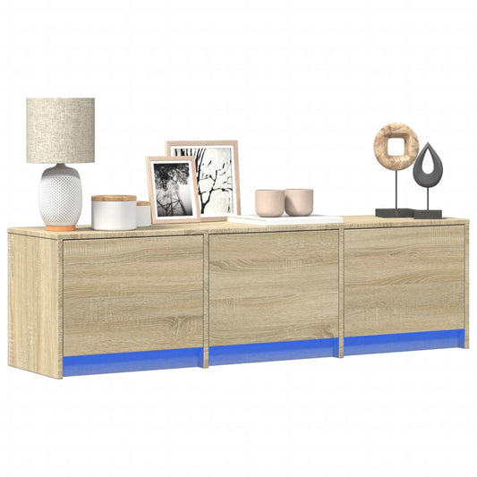 TV-Schrank LED Sonoma-Eiche 140x34x40 cm Holzwerkstoff