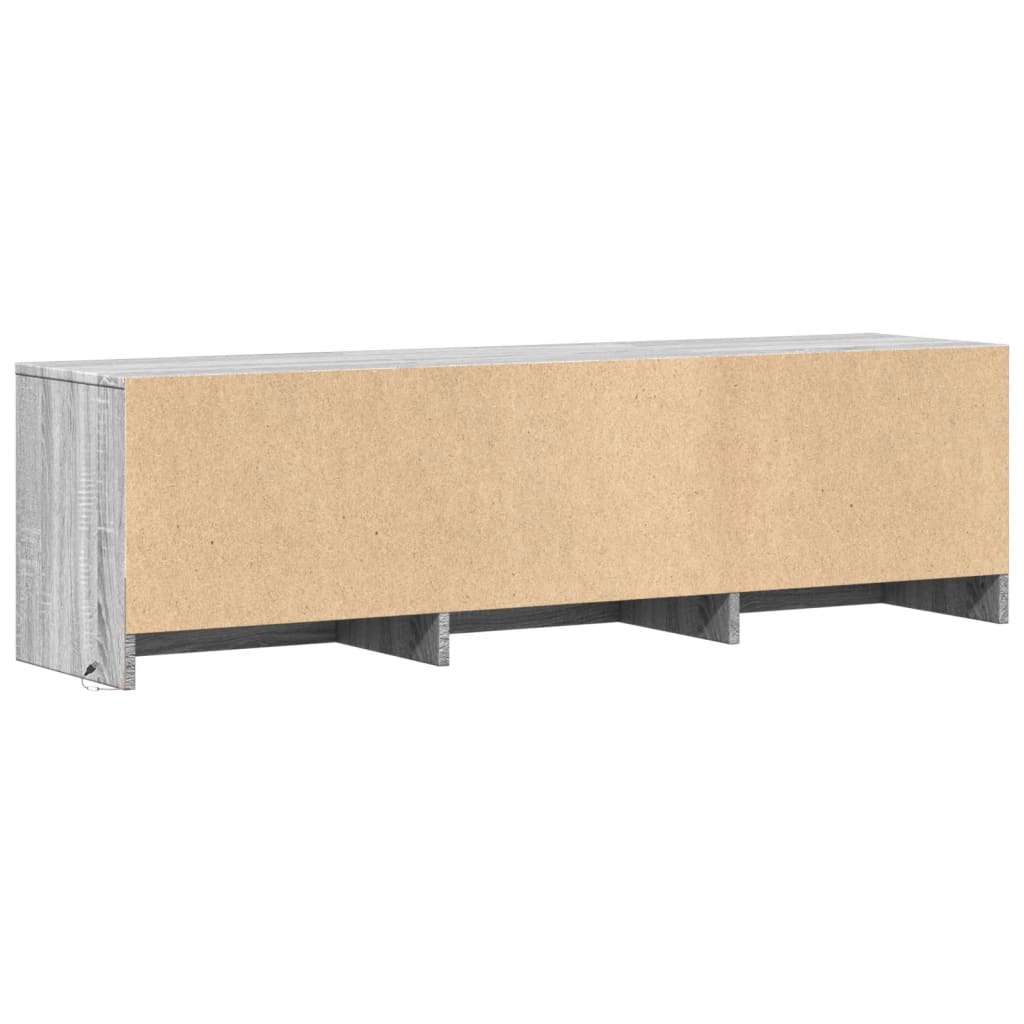 TV-Schrank LED Grau Sonoma 140x34x40 cm Holzwerkstoff