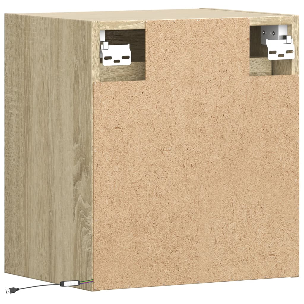 TV-Wandschrank mit LED-Beleuchtung Sonoma 41x31x45 cm