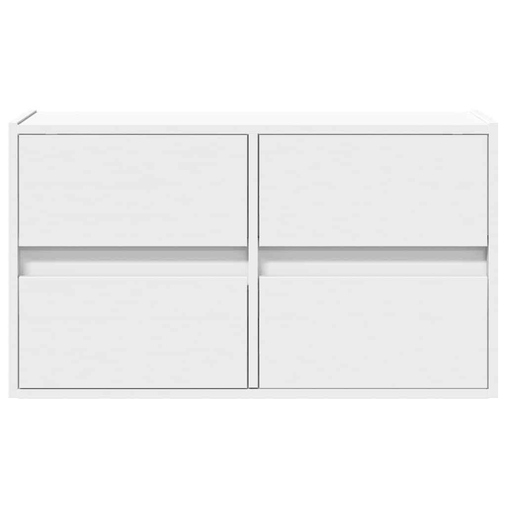 TV-Wandschrank mit LED-Beleuchtung Weiß 80x31x45 cm