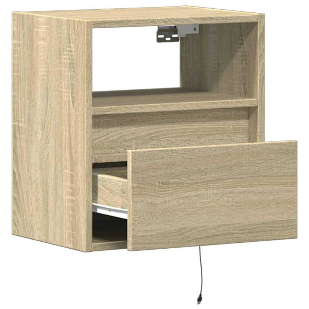 TV-Wandschrank mit LED-Beleuchtung Sonoma 41x31x45 cm