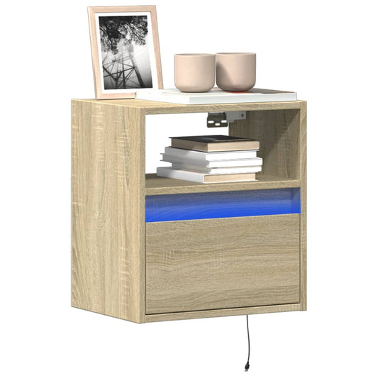 TV-Wandschrank mit LED-Beleuchtung Sonoma 41x31x45 cm