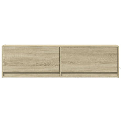 TV-Wandschrank mit LED-Beleuchtung Sonoma-Eiche 140x31x38 cm
