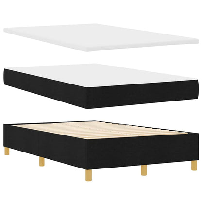 Boxspringbett mit Kopfteil Schwarz 120 x 190 cm Stoff