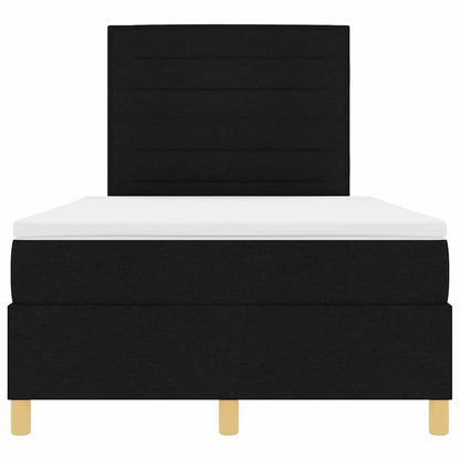 Boxspringbett mit Kopfteil Schwarz 120 x 200 cm Stoff