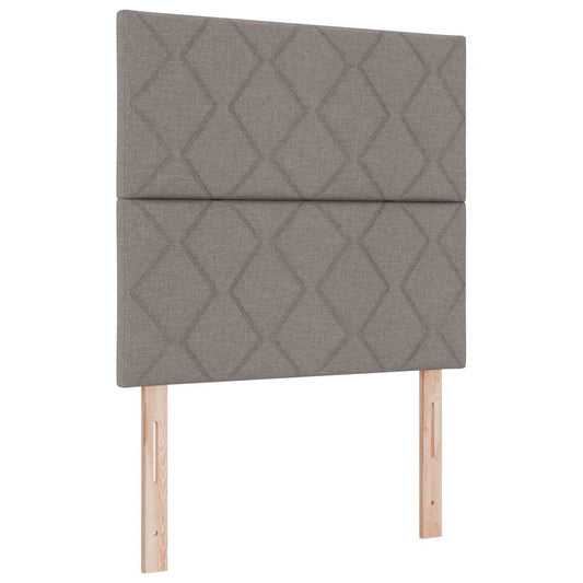 Boxspringbett mit Kopfteil Taupe 90 x 190 cm Stoff