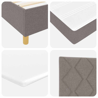 Boxspringbett mit Kopfteil Taupe 120 x 190 cm Stoff