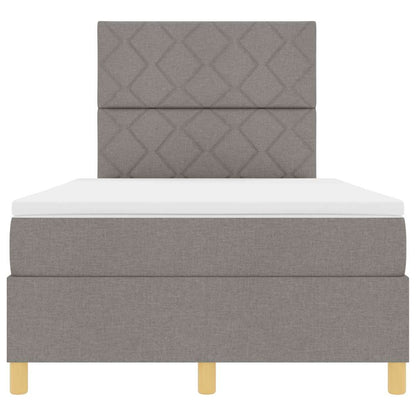 Boxspringbett mit Kopfteil Taupe 120 x 200 cm Stoff