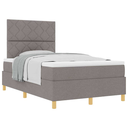 Boxspringbett mit Kopfteil Taupe 120 x 200 cm Stoff