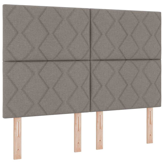 Boxspringbett mit Kopfteil Taupe 140 x 190 cm Stoff