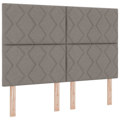 Boxspringbett mit Kopfteil Taupe 140 x 200 cm Stoff