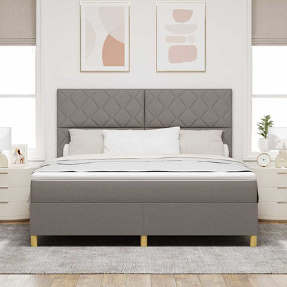 Boxspringbett mit Kopfteil Taupe 180 x 200 cm Stoff