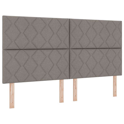 Boxspringbett mit Kopfteil Taupe 180 x 200 cm Stoff