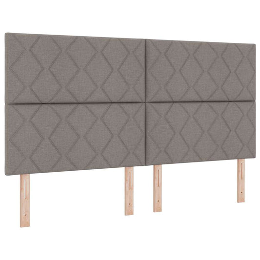 Boxspringbett mit Kopfteil Taupe 180 x 200 cm Stoff