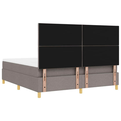 Boxspringbett mit Kopfteil Taupe 180 x 200 cm Stoff