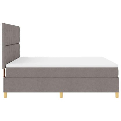Boxspringbett mit Kopfteil Taupe 180 x 200 cm Stoff
