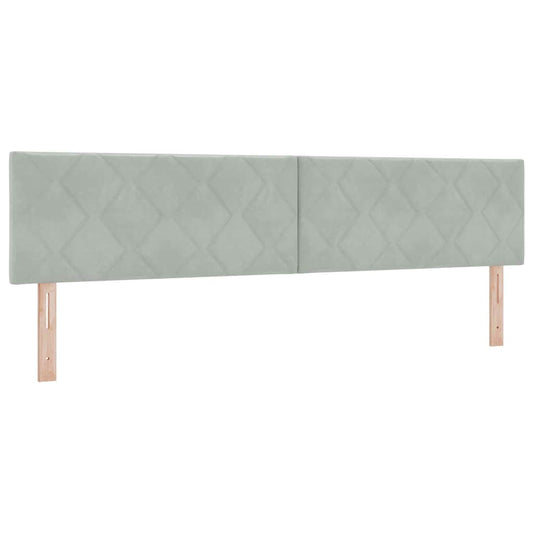 Boxspringbett mit Matratze Dunkelgrau 80x200 cm Samt Hellgrau