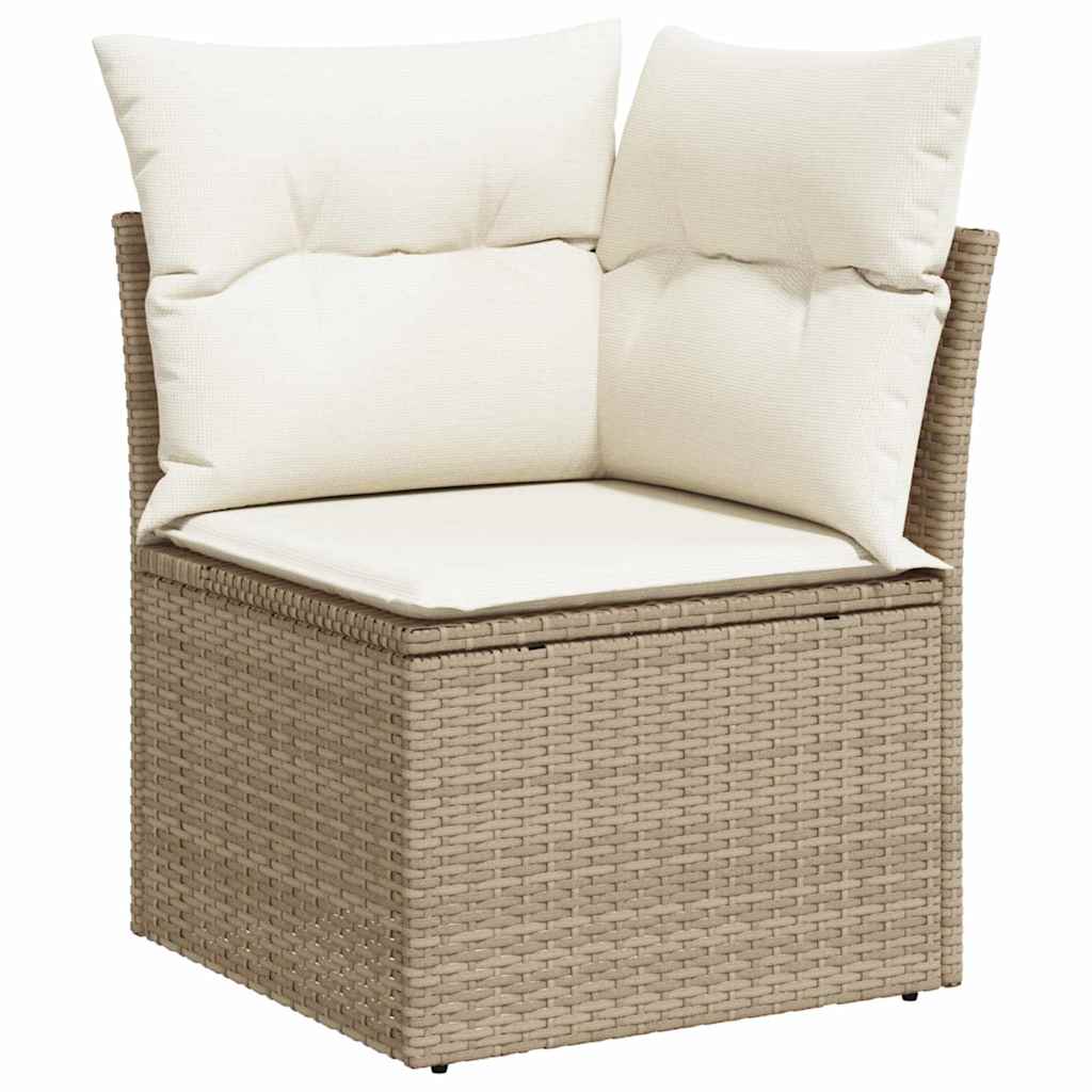 Garten Essgruppe mit Kissen mit Kissen 7 pcs Beige und Creme