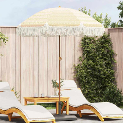 Sonnenschirm Gelb und Weiß Ø 160 x 195 cm Stahl