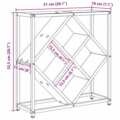 Weinregal Räuchereiche 51 x 18 x 52,5 cm Holzwerkstoff