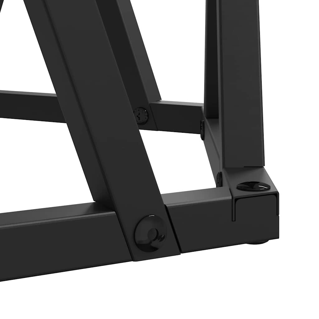 Beistelltisch 2 pcs Schwarz Eichen-Optik