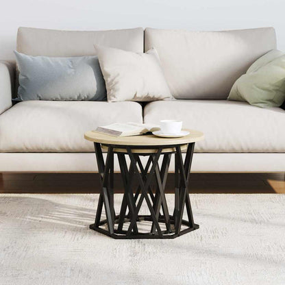 Beistelltisch 2 pcs Sonoma-Eiche Ingenieure Holz und Stahl