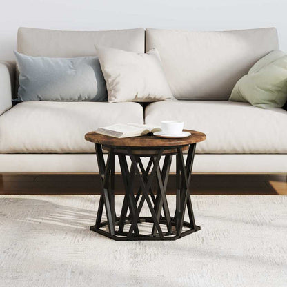 Beistelltisch 2 pcs Geräucherte Eiche Ingenieure Holz und Stahl